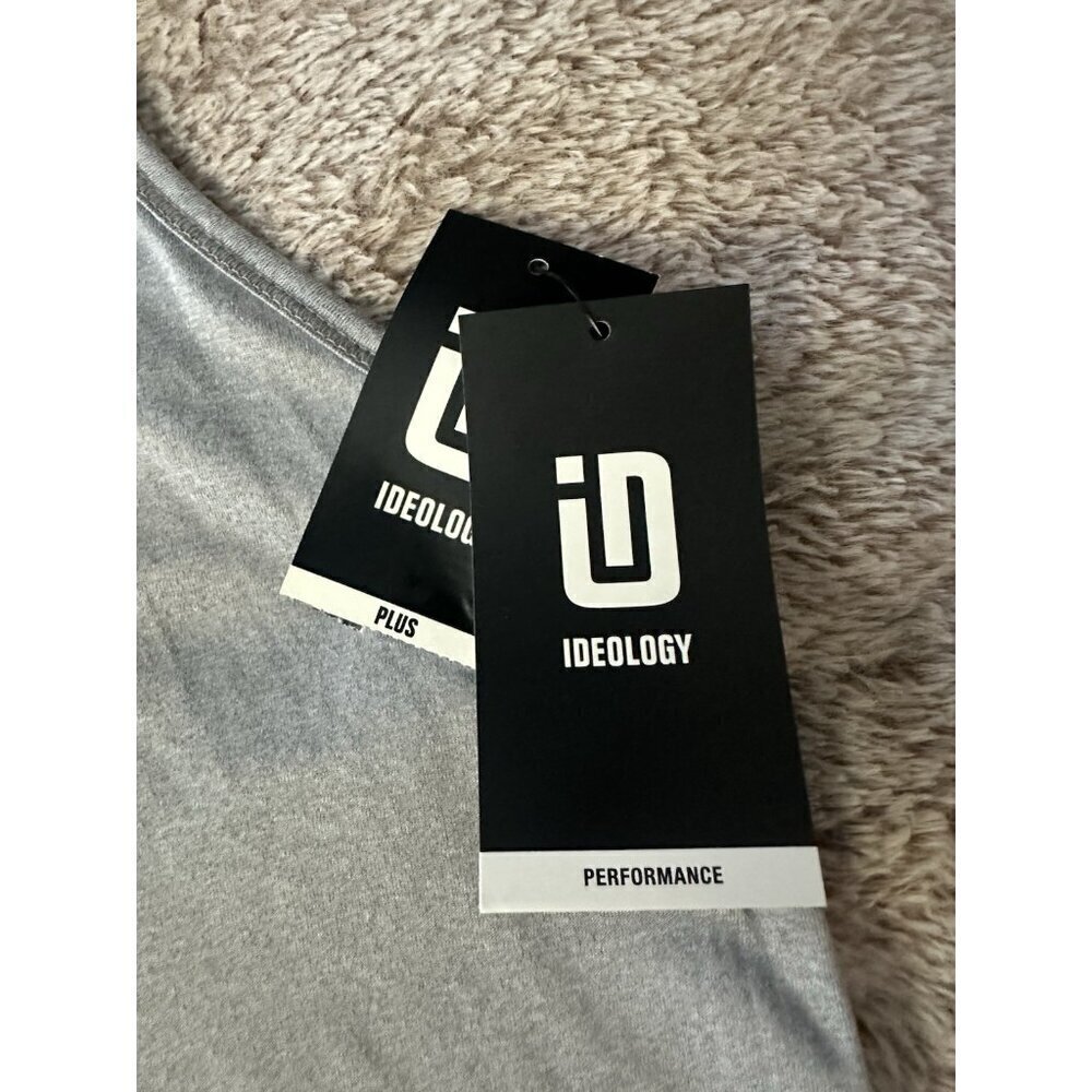 ID Ideology Plus Size Solid Essentials Crewneck Tank Top Women's Storm Gray New - Picture 5 of 10